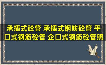 承插式砼管 承插式钢筋砼管 平口式钢筋砼管 企口式钢筋砼管照片