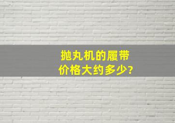 抛丸机的履带价格大约多少?