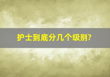 护士到底分几个级别?