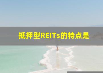 抵押型REITs的特点是