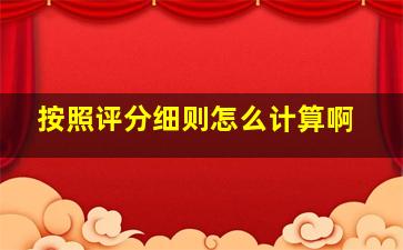 按照评分细则怎么计算啊