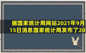 据国家统计局网站2021年9月15日消息,国家统计局发布了2021年8月份...