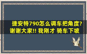 捷安特790怎么调车把角度? 谢谢大家!! 我刚才 骑车下坡狠狠的摔了...