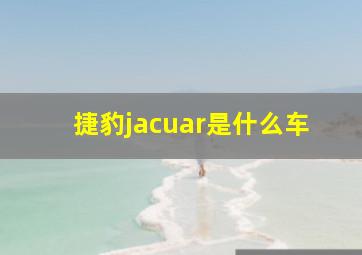 捷豹jacuar是什么车(