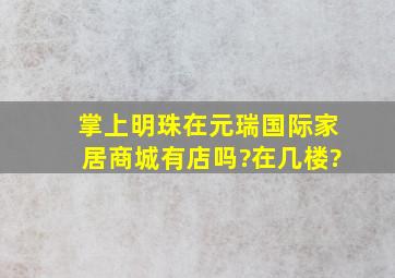 掌上明珠在元瑞国际家居商城有店吗?在几楼?