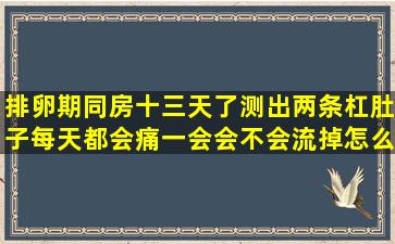 排卵期同房十三天了测出两条杠肚子每天都会痛一会会不会流掉(怎么