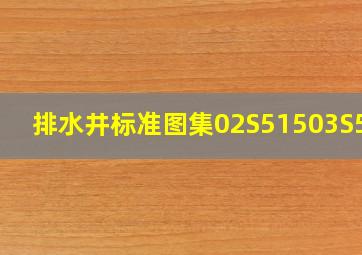 排水井标准图集02S515,03S515