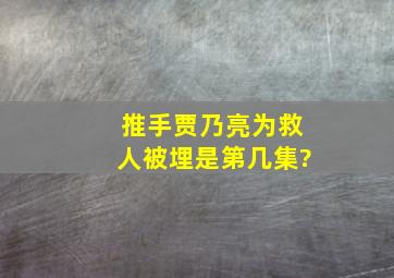 推手贾乃亮为救人被埋是第几集?