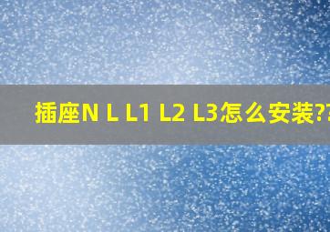 插座N L L1 L2 L3怎么安装??