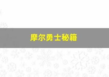 摩尔勇士秘籍