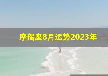 摩羯座8月运势2023年