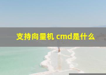 支持向量机 cmd是什么