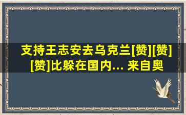 支持王志安去乌克兰[赞][赞][赞]比躲在国内... 来自奥特曼爱打小...