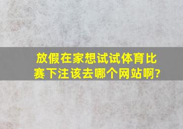 放假在家想试试体育比赛下注,该去哪个网站啊?