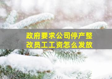 政府要求公司停产整改,员工工资怎么发放