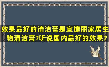 效果最好的清洁膏是宜捷丽家居生物清洁膏?听说国内最好的效果?