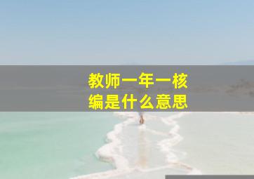 教师一年一核编是什么意思