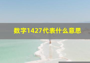 数字1427代表什么意思