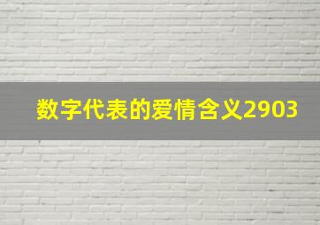 数字代表的爱情含义2903