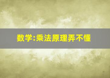 数学:乘法原理弄不懂