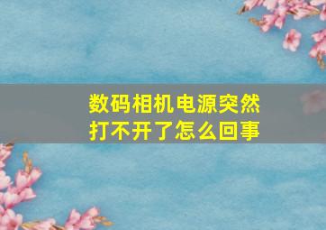 数码相机电源突然打不开了,怎么回事