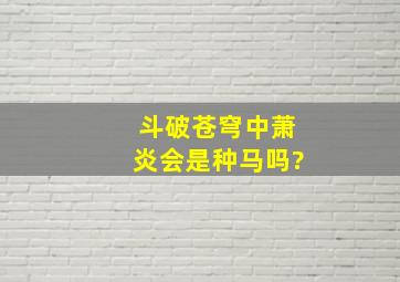 斗破苍穹中萧炎会是种马吗?