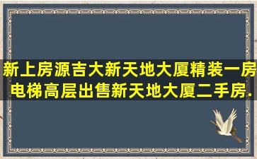 新上房源)吉大新天地大厦精装一房电梯高层出售,新天地大厦二手房...