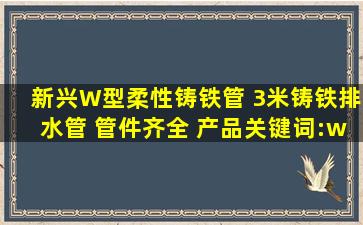 新兴W型柔性铸铁管 3米铸铁排水管 管件齐全 产品关键词:w铸铁管...