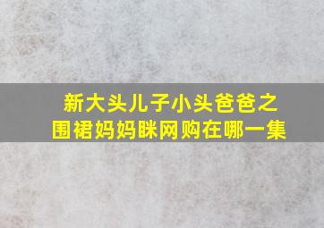 新大头儿子小头爸爸之围裙妈妈眯网购在哪一集