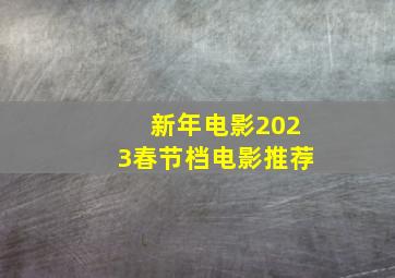 新年电影2023春节档电影推荐
