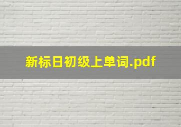 新标日初级上单词.pdf 