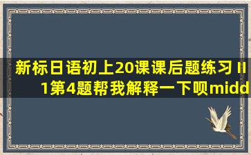 新标日语初上20课课后题练习Ⅱ1第(4)题,帮我解释一下呗···