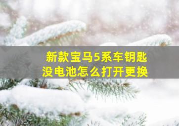 新款宝马5系车钥匙没电池怎么打开更换