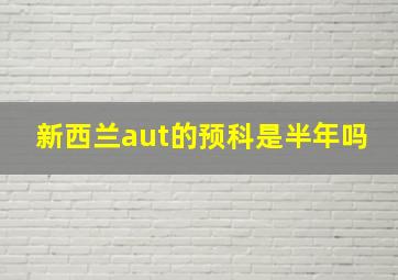 新西兰aut的预科是半年吗(