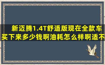 新迈腾1.4T舒适版现在全款车买下来多少钱啊(((油耗怎么样啊(适不