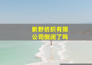 新野纺织有限公司倒闭了吗