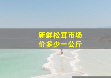 新鲜松茸市场价多少一公斤