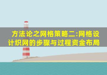 方法论之网格策略(二):网格设计;织网的步骤与过程;资金布局 