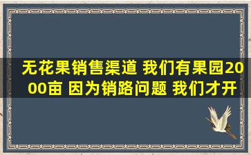 无花果销售渠道 我们有果园2000亩 因为销路问题 我们才开发了100多亩