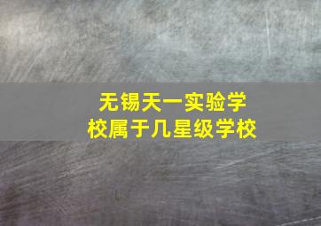 无锡天一实验学校属于几星级学校