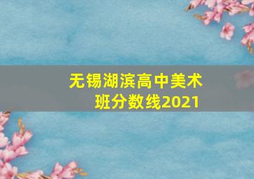 无锡湖滨高中美术班分数线2021