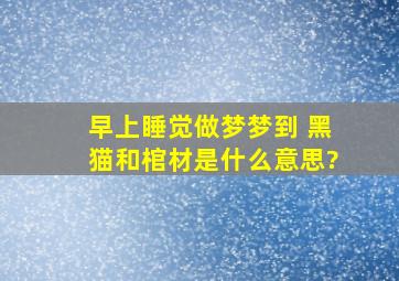 早上睡觉做梦梦到 黑猫和棺材,是什么意思?