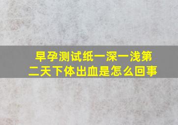 早孕测试纸一深一浅,第二天下体出血是怎么回事