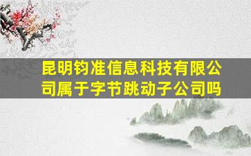 昆明钧准信息科技有限公司属于字节跳动子公司吗