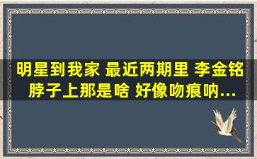 明星到我家 最近两期里 李金铭脖子上那是啥 好像吻痕呐...