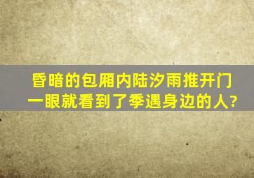 昏暗的包厢内。陆汐雨推开门,一眼就看到了季遇身边的人?