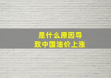 是什么原因导致中国油价上涨