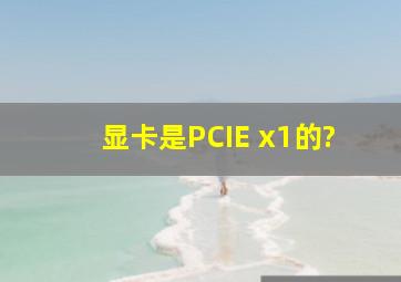 显卡是PCIE x1的?
