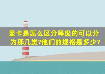 显卡是怎么区分等级的,可以分为那几类?他们的规格是多少?