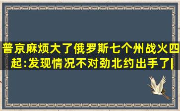 普京麻烦大了,俄罗斯七个州战火四起:发现情况不对劲北约出手了|乌军...